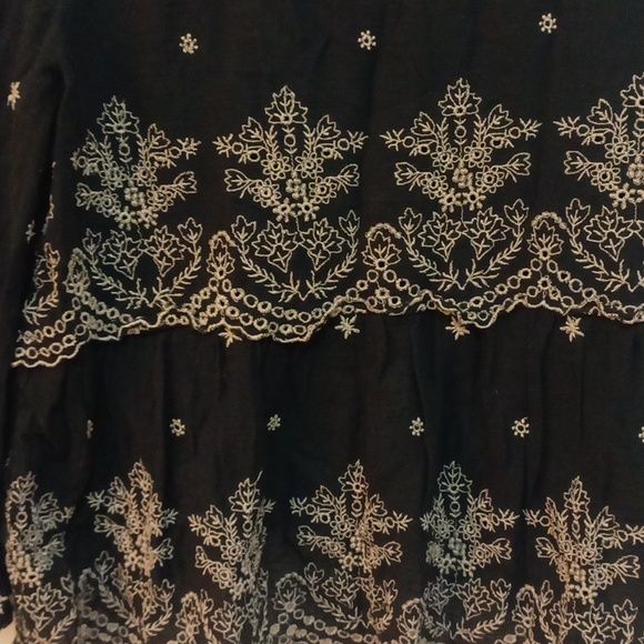 American eagle outfitters black blouse with white embroidery. Medium - Picture 8 of 8